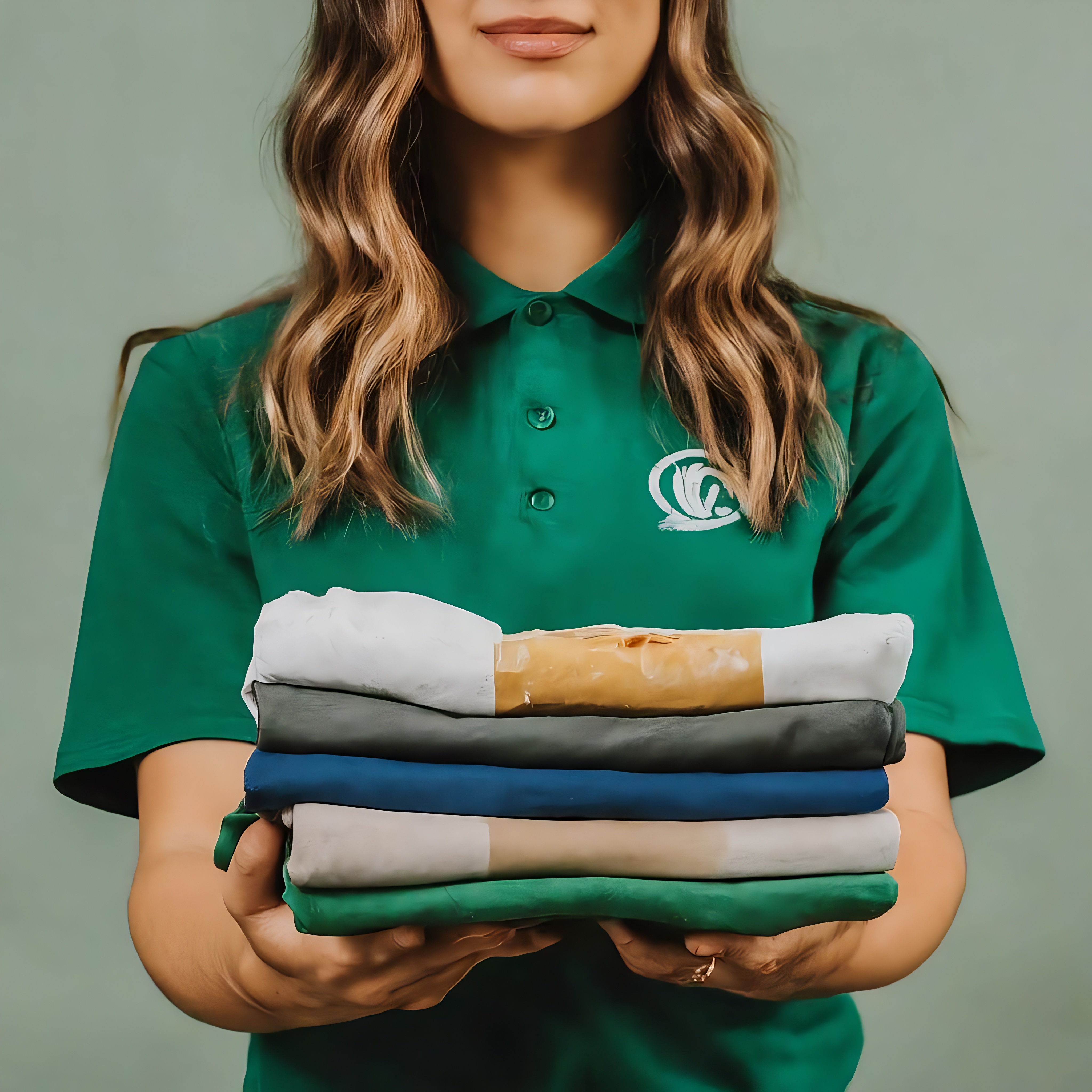 Green Folded Laundry